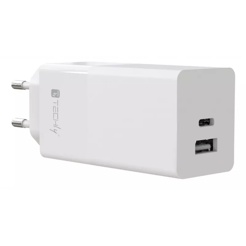 Techly IPW-PD100W-WH universalus sieninis USB-C/USB-A greitasis kroviklis 100 W