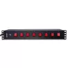 Lindy 73025 maitinimo paskirstymo blokas (PDU) 8 AC lizdai 1.5U Juoda