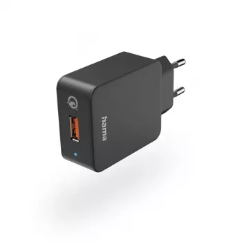 Hama Qualcomm® Quick Charge™ 3.0 greitasis kroviklis išmaniesiems telefonams, juodas, AC, vidaus