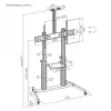 Equip 650631 mobilus vežimėlis ekranams 60 inch-100 inch Eco Ultra-large Display TV Cart