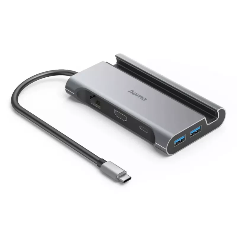 Hama Connect2Mobile V2 USB 3.2 Gen 1 (3.1 Gen 1) Type-C 1000 Mbit/s Antracito daugiafunkcis USB-C centras