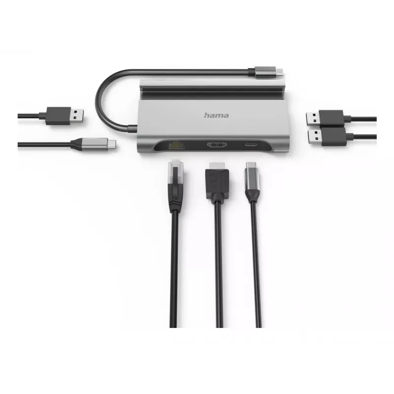 Hama Connect2Mobile V2 USB 3.2 Gen 1 (3.1 Gen 1) Type-C 1000 Mbit/s Antracito daugiafunkcis USB-C centras