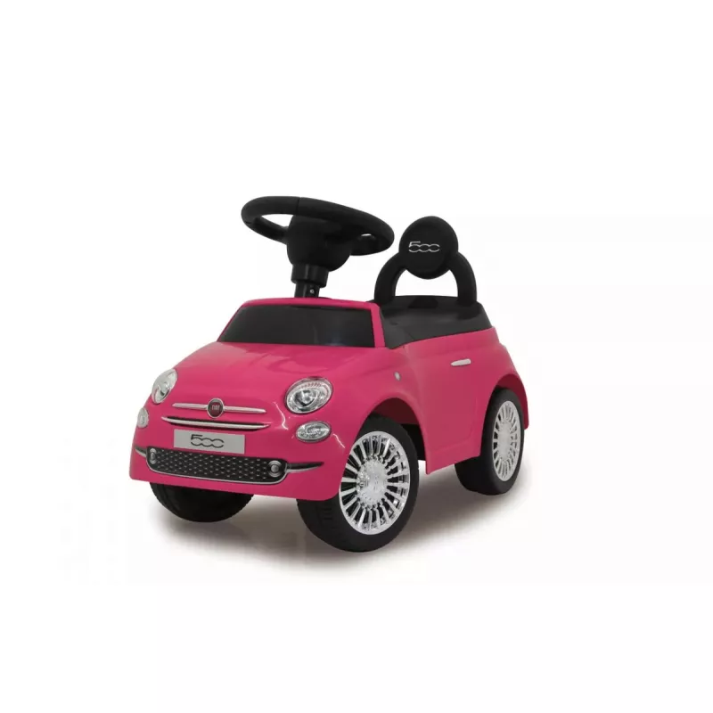 Važinėjamas automobilis Jamara Fiat 500 stumiamas 4 ratai Juoda Rožinė