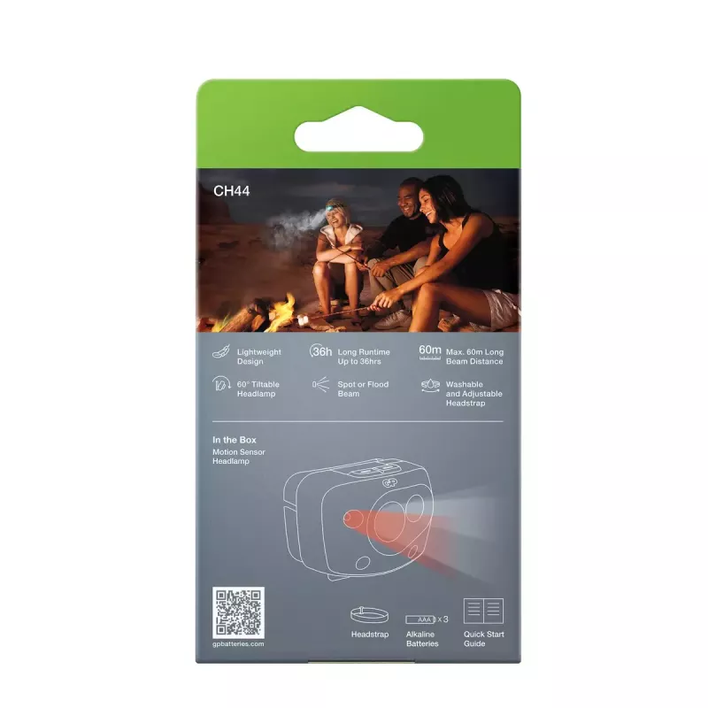 GP Lighting Discovery Teal LED 300 lm IPX4 priekinė lemputė su galvos juostele