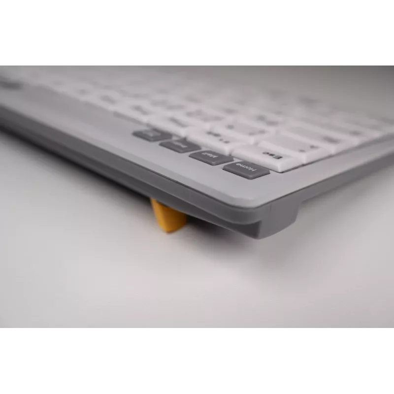 BakkerElkhuizen UltraBoard 950 V2 Wireless UK Qwerty belaidė klaviatūra, Tenkeyless (80-87%), Laidinė ir belaidė, USB + Bluetooth, Žirklinis jungiklis, QWERTY, Tamsiai pilka, Šviesiai pilka