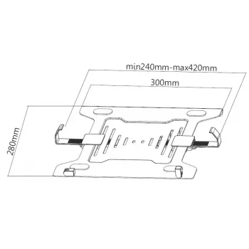 Nešiojamojo kompiuterio stovas Equip, 10–15,6 col.