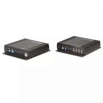 Lindy 140m Cat.6 DVI-D, USB, Audio ir RS-232 KVM prailgintuvas, siųstuvas ir imtuvas