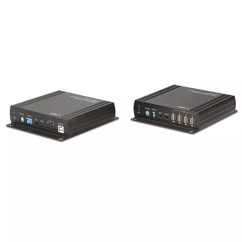 Lindy 140m Cat.6 DVI-D, USB, Audio ir RS-232 KVM prailgintuvas, siųstuvas ir imtuvas