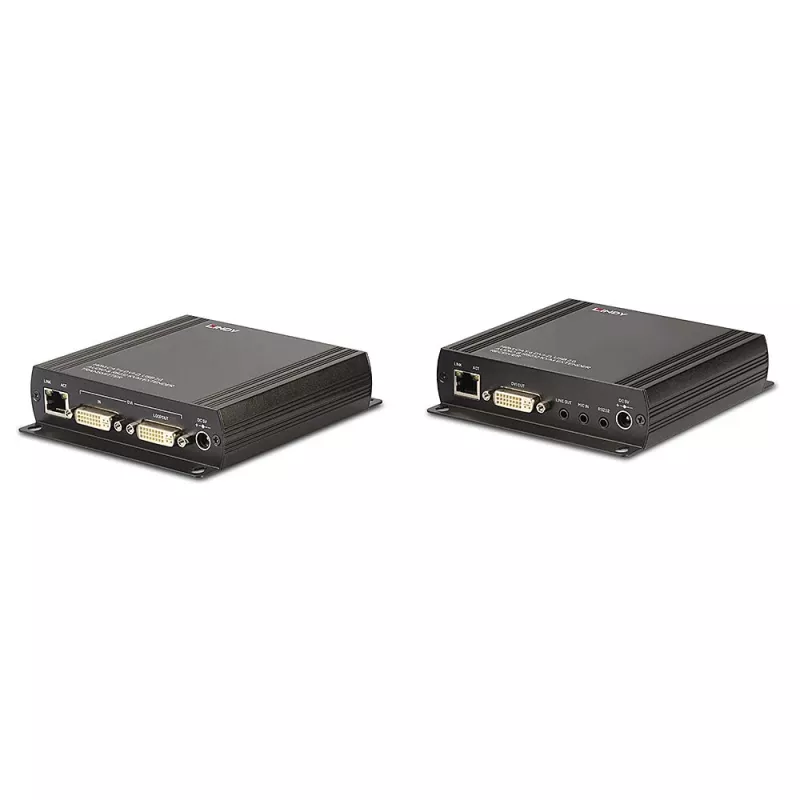 Lindy 140m Cat.6 DVI-D, USB, Audio ir RS-232 KVM prailgintuvas, siųstuvas ir imtuvas