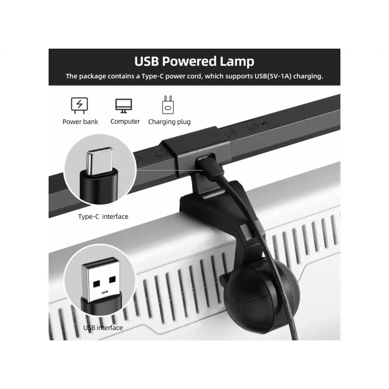 Equip Monitor USB LED Lempa su Lietimo Valdymu 245450