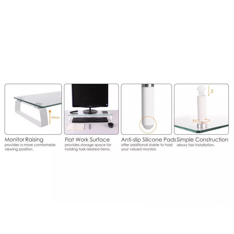 Stiklinis stovas monitoriui Equip 650882