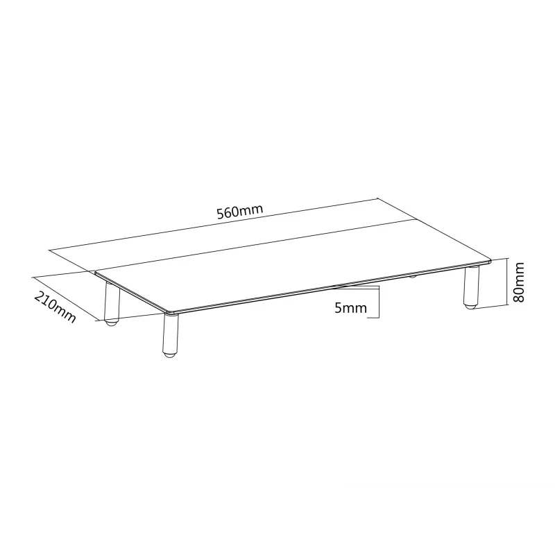 Stiklinis stovas monitoriui Equip 650882