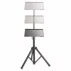 Manhattan Tripod Floor Mount mobilus stovas TV / monitoriui / projektoriui / nešiojamam kompiuteriui, 13–32 col., VESA 75x75 ir 100x100 mm, iki 15 kg, aukštis reguliuojamas, juodas