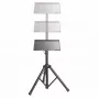 Manhattan Tripod Floor Mount mobilus stovas TV / monitoriui / projektoriui / nešiojamam kompiuteriui, 13–32 col., VESA 75x75 ir 100x100 mm, iki 15 kg, aukštis reguliuojamas, juodas