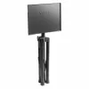Manhattan Tripod Floor Mount mobilus stovas TV / monitoriui / projektoriui / nešiojamam kompiuteriui, 13–32 col., VESA 75x75 ir 100x100 mm, iki 15 kg, aukštis reguliuojamas, juodas