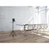Manhattan Tripod Floor Mount mobilus stovas TV / monitoriui / projektoriui / nešiojamam kompiuteriui, 13–32 col., VESA 75x75 ir 100x100 mm, iki 15 kg, aukštis reguliuojamas, juodas