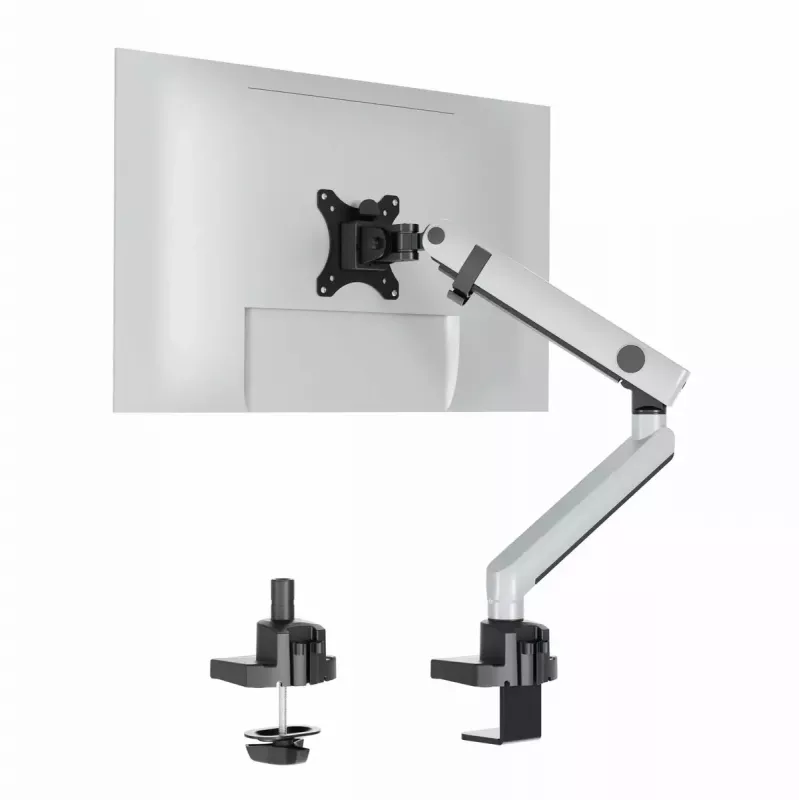 Durable SELECT PLUS Monitor Mount 509623 su ranka 1 monitoriui, stalinis laikiklis, sidabrinis