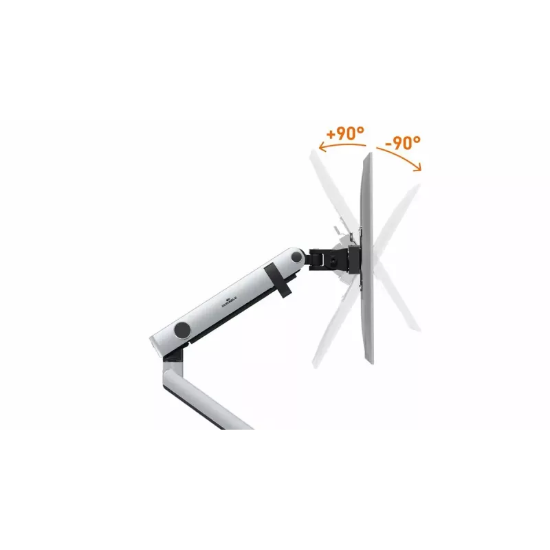 Durable SELECT PLUS Monitor Mount 509623 su ranka 1 monitoriui, stalinis laikiklis, sidabrinis