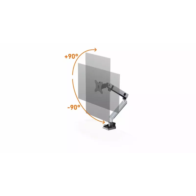 Durable SELECT PLUS Monitor Mount 509623 su ranka 1 monitoriui, stalinis laikiklis, sidabrinis