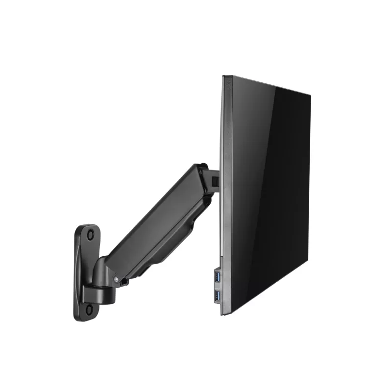 Equip sieninis laikiklis vienam monitoriui 17–32 col., ranka 334 mm, dujinis spyruoklinis mechanizmas