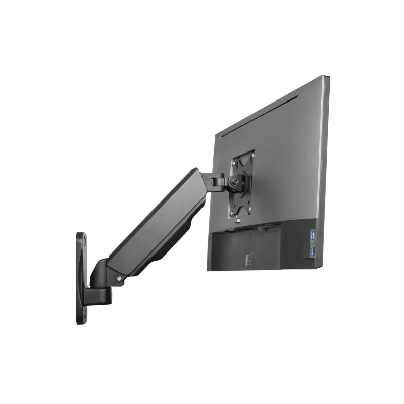 Equip sieninis laikiklis vienam monitoriui 17–32 col., ranka 334 mm, dujinis spyruoklinis mechanizmas