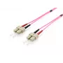 Equip Pro 255527 SC/SC optinis jungiamasis laidas, OM4 daugiamodis dupleksas, 15 m, violetinis