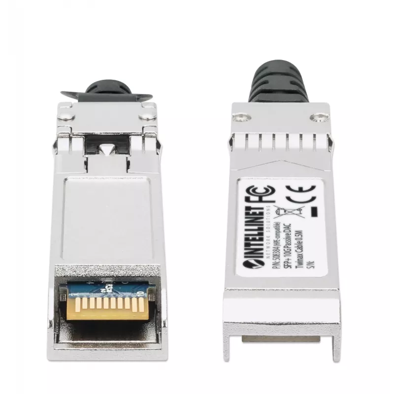 Intellinet 0,5 m 10G SFP+ pasyvus tiesioginio prijungimo varinis Twinax kabelis 30AWG suderinamas su HP 487649-B21