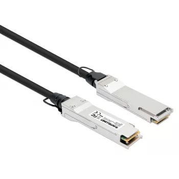 Intellinet 0,5 m 40G QSFP+ pasyvus varinis tiesioginio prijungimo Twinax kabelis 30AWG MSA QSFP-H40G-CU50CM suderinamas