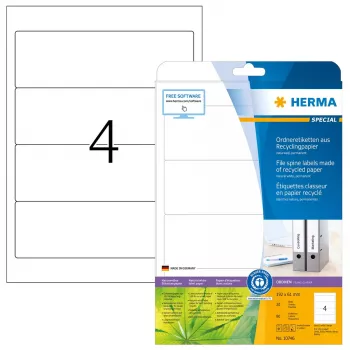 Lipni etiketė spausdintuvui HERMA 10746 balta 19,2x6,1 cm 80 vnt.