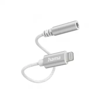 Hama 00201523 laidas Lightning – 3,5 mm, baltas