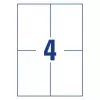 Avery Zweckform C32252-25 dvipusės perforuotos atvirutės, 148 x 105 mm, 170 g/m², matinės baltos, 100 vnt.