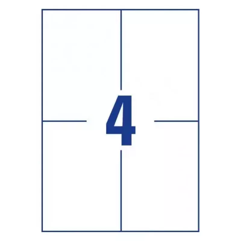 Avery Zweckform C32252-25 dvipusės perforuotos atvirutės, 148 x 105 mm, 170 g/m², matinės baltos, 100 vnt.