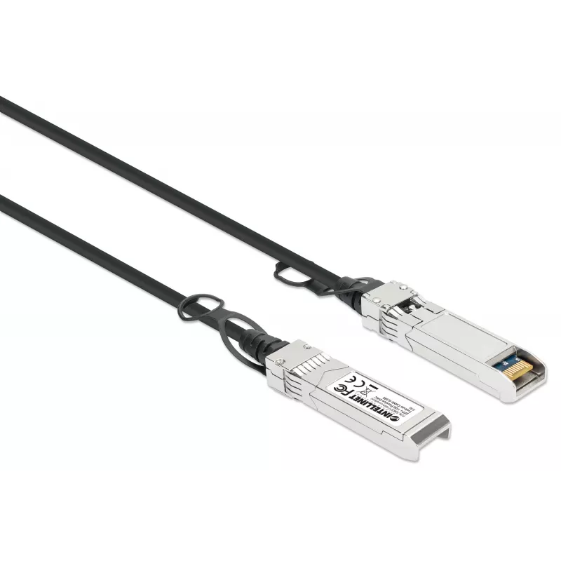 Intellinet 0,5 m 10G SFP+ pasyvus tiesioginio prijungimo varinis Twinax kabelis 30AWG MSA SFP-H10GB-CU50CM suderinamas