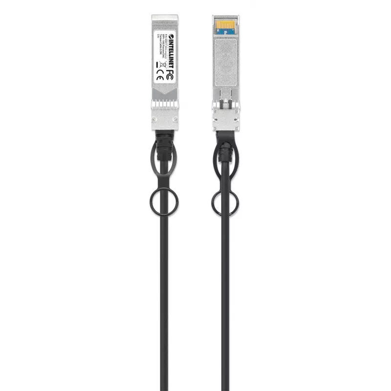 Intellinet 0,5 m 10G SFP+ pasyvus tiesioginio prijungimo varinis Twinax kabelis 30AWG MSA SFP-H10GB-CU50CM suderinamas