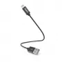Hama įkrovimo laidas, USB-A – Lightning, 0,2 m, nailonas, juodas