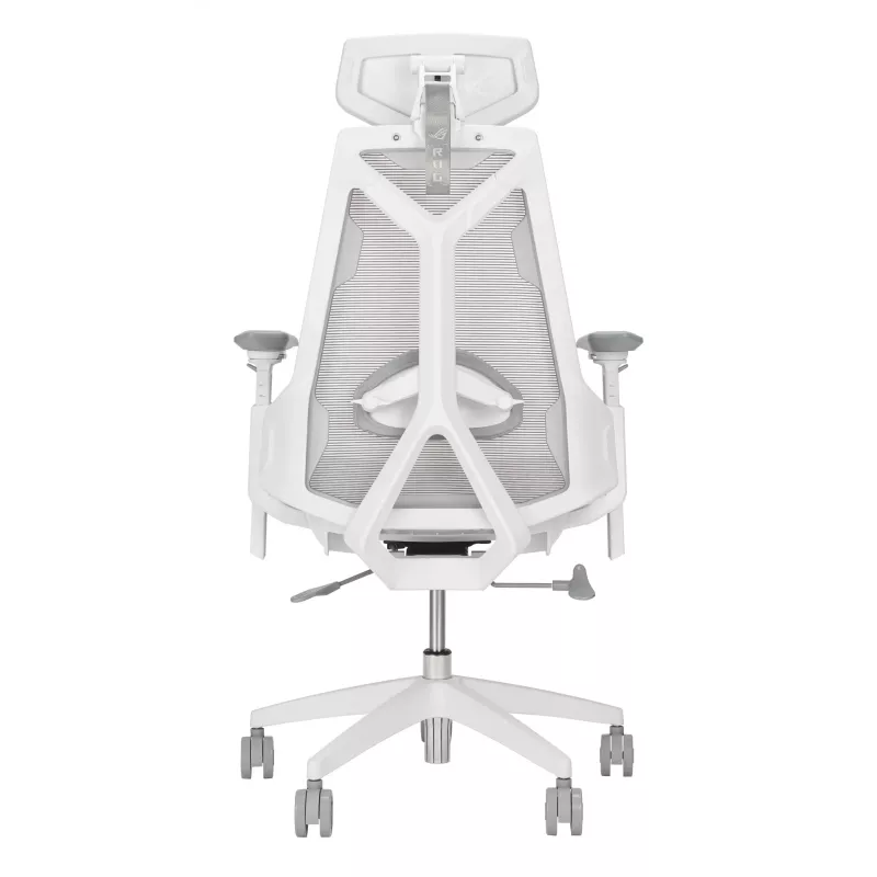 Žaidimų kėdė Asus ROG Destrier Ergo Core White – tinklinė sėdynė, 136 kg, 720x840 mm, 129-137,5 cm
