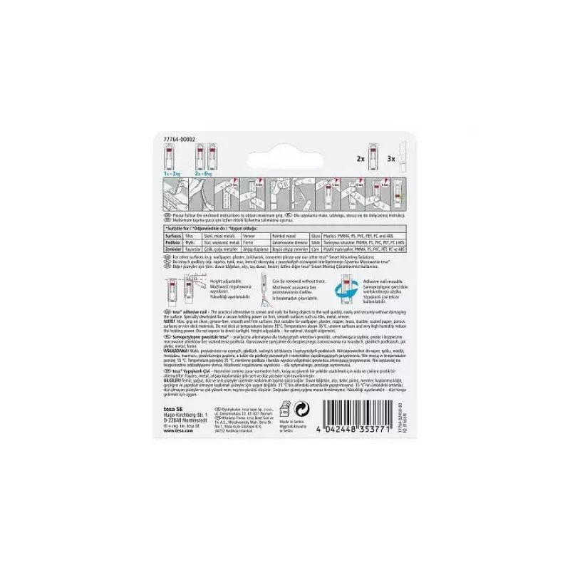 Universalus kabliukas TESA 77764 Baltas 2 vnt.