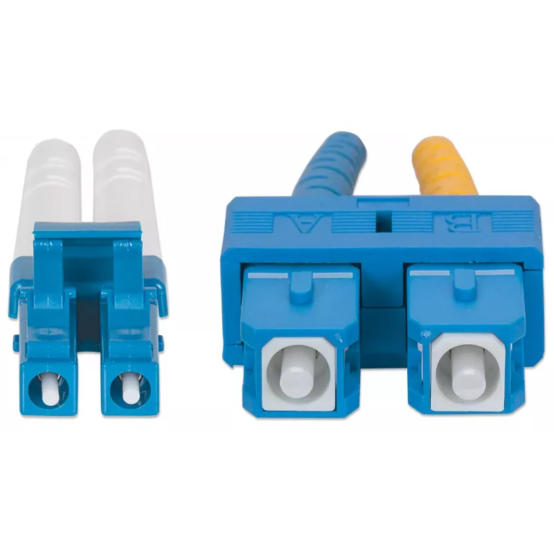 Intellinet Fiber Optic Patch Cable, OS2, LC/SC, 2m, Geltona, Duplex, Vienmodis, 9/125 µm, LSZH, Skaidulinis, Viso gyvenimo garantija