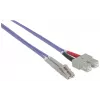 Intellinet Fiber Optic Patch Cable OM4 LC/SC 3m Violet Duplex Multimode 50/125 µm LSZH