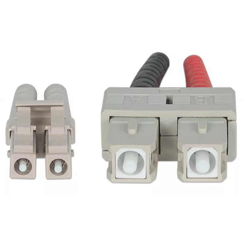 Intellinet Fiber Optic Patch Cable OM4 LC/SC 3m Violet Duplex Multimode 50/125 µm LSZH