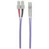 Intellinet Fiber Optic Patch Cable OM4 LC/SC 3m Violet Duplex Multimode 50/125 µm LSZH