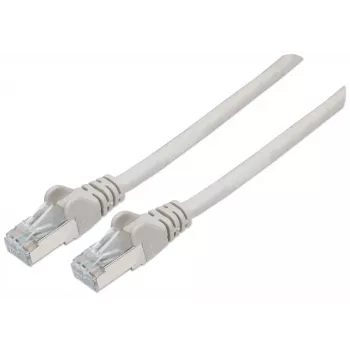 Intellinet tinklo jungiamasis laidas, Cat7 kabelis / Cat6A kištukai, 20 m, pilka, varis, S/FTP, LSOH / LSZH, PVC, RJ45, auksuoti kontaktai, apsaugotas nuo užkliuvimo, su gaubtu, viso gyvenimo garantija