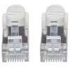 Intellinet tinklo jungiamasis laidas, Cat7 kabelis / Cat6A kištukai, 20 m, pilka, varis, S/FTP, LSOH / LSZH, PVC, RJ45, auksuoti kontaktai, apsaugotas nuo užkliuvimo, su gaubtu, viso gyvenimo garantija