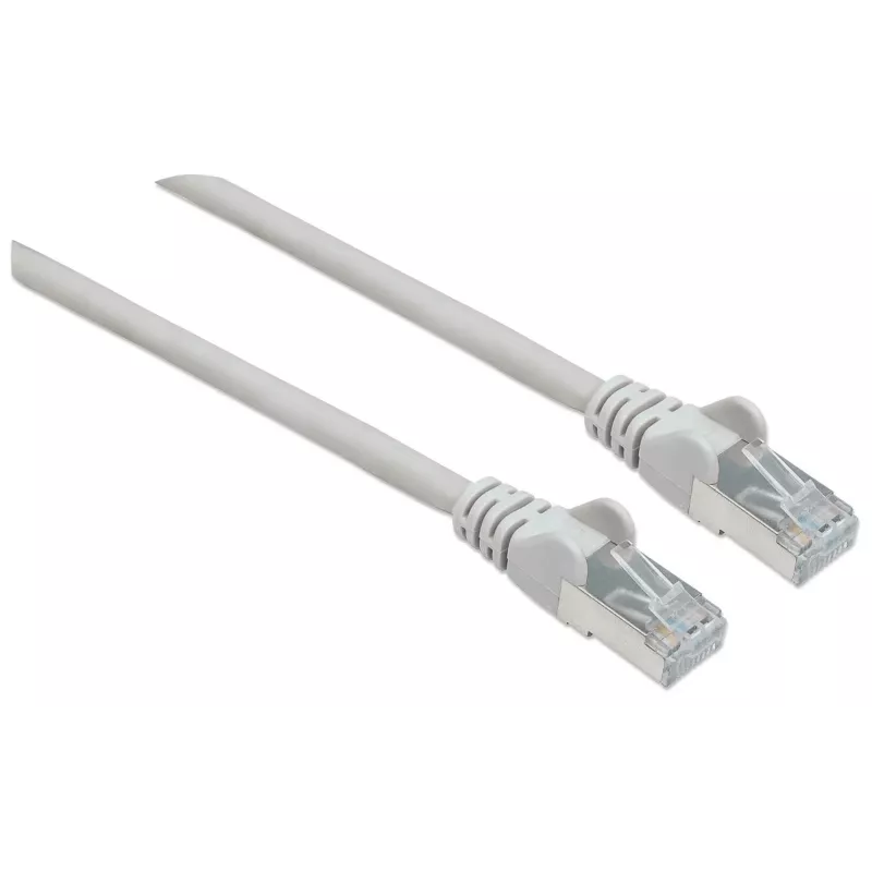 Intellinet tinklo jungiamasis laidas, Cat7 kabelis / Cat6A kištukai, 20 m, pilka, varis, S/FTP, LSOH / LSZH, PVC, RJ45, auksuoti kontaktai, apsaugotas nuo užkliuvimo, su gaubtu, viso gyvenimo garantija