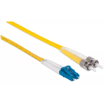 Intellinet Fiber Optic Patch Cable OS2 LC/ST 2m Duplex Single-Mode 9/125 µm LSZH geltona