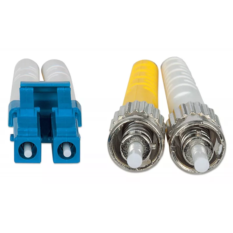 Intellinet Fiber Optic Patch Cable OS2 LC/ST 2m Duplex Single-Mode 9/125 µm LSZH geltona