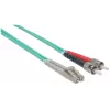 Intellinet Fiber Optic Patch Cable OM3 ST/LC 5m Aqua Duplex Multimode 50/125 µm LSZH