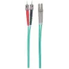 Intellinet Fiber Optic Patch Cable OM3 ST/LC 5m Aqua Duplex Multimode 50/125 µm LSZH