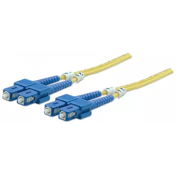 Intellinet Fiber Optic Patch Cable, OS2, SC/SC, 5m, Geltonas, Duplex, Vienmodis, 9/125 µm, LSZH, Pluoštas, Viso gyvenimo garantija