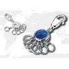 Raktų pakabukas TROIKA AROUND THE WORLD mėlynas sidabrinis metalinis 25x90x9mm
